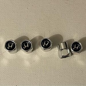 Honda Logo valve Stem caps in Silver set of 5 NWT